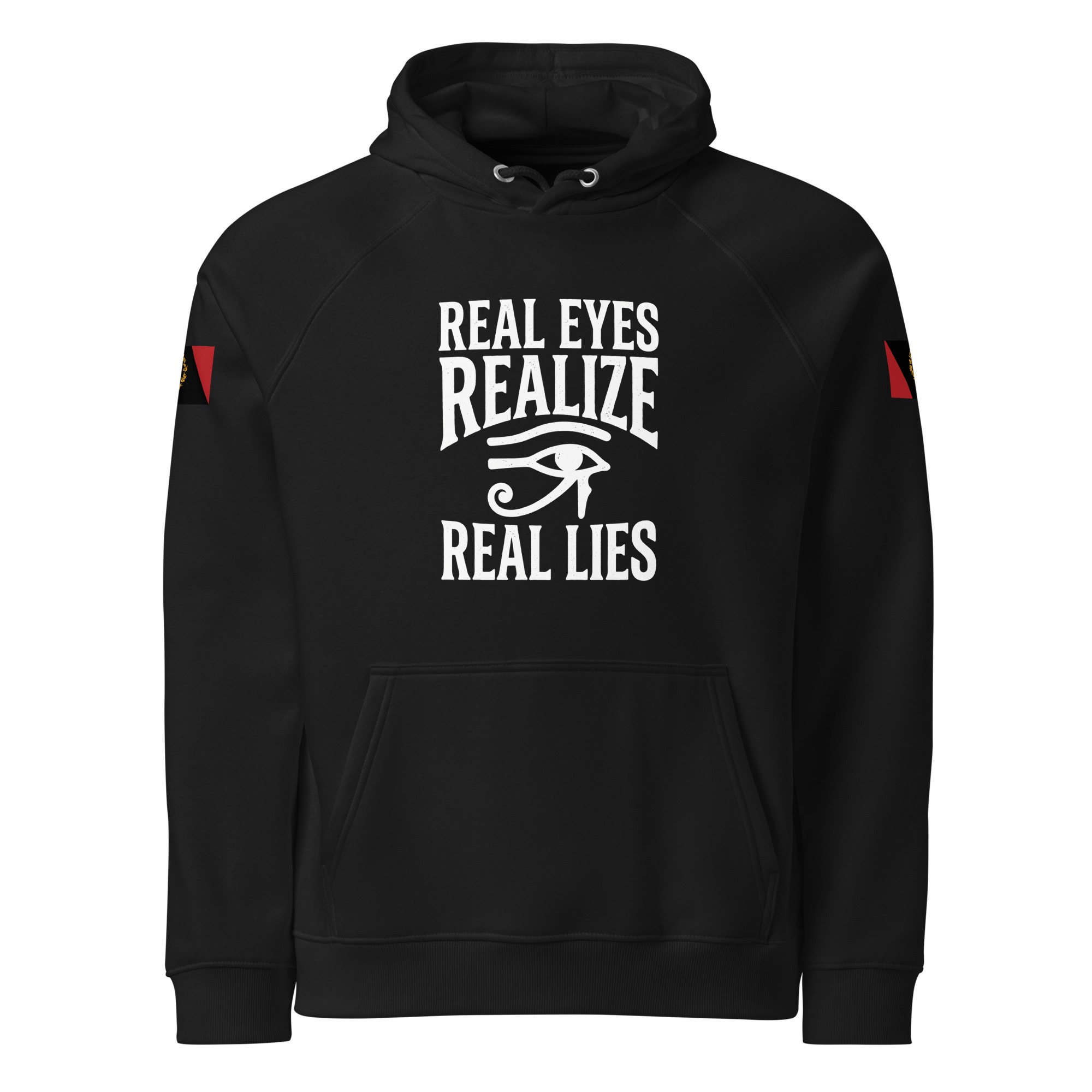 Real Eyes: Unisex eco raglan hoodie - Image 3