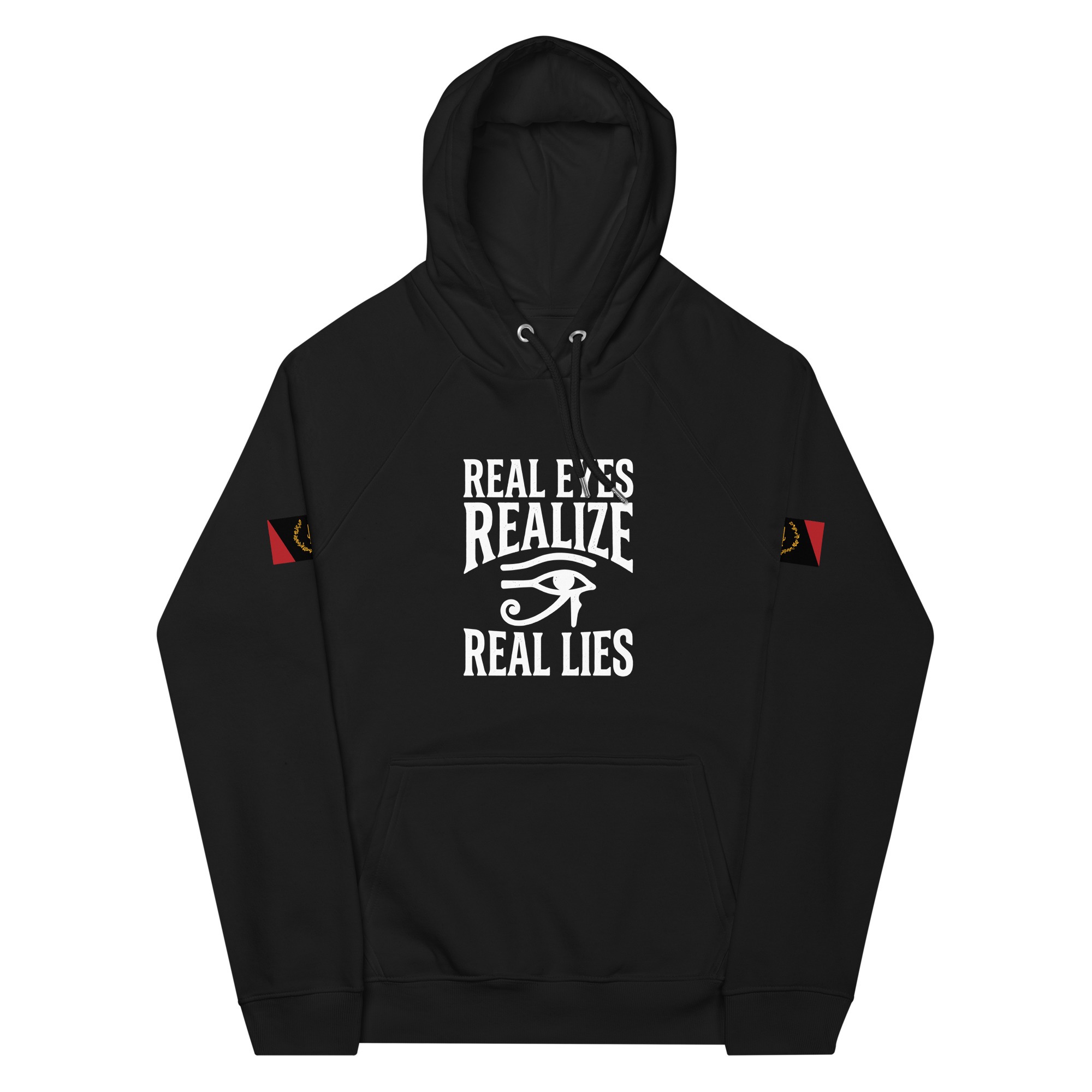 Real Eyes: Unisex eco raglan hoodie - Image 6